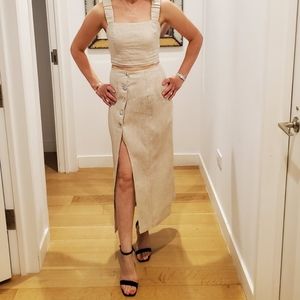 Lulus two piece skirt and top.